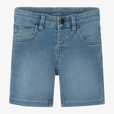 Mayoral Babies' Boys Blue Jersey Denim Cotton Shorts