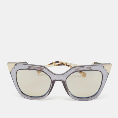 Pre-owned Fendi Blue Gradient Iridia Cat Eye Sunglasses