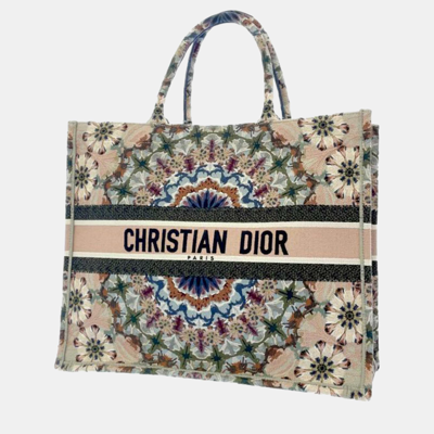 Pre-owned Dior Multicolour Large Kaleiscopic Book Tote In Multicolor