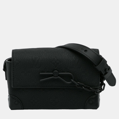 Pre-owned Louis Vuitton Black Monogram Taurillon Steamer Wearable Wallet