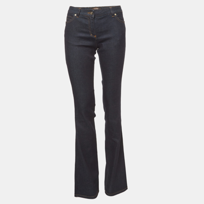 Pre-owned Roberto Cavalli Navy Blue Denim Flared Jeans M Waist 30"