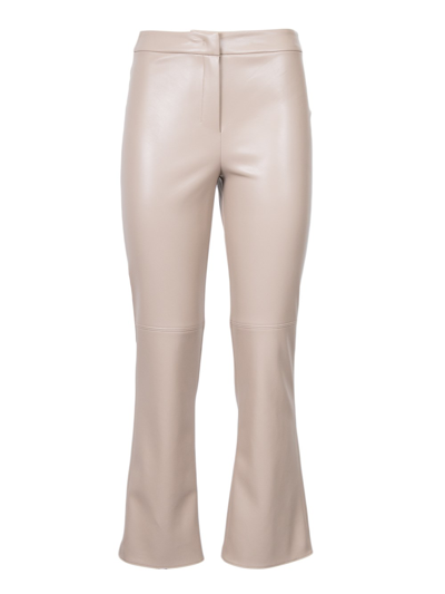 's Max Mara S Max Mara Womens Beige Sublime Straight-leg Mid-rise Faux-leather Trousers In White