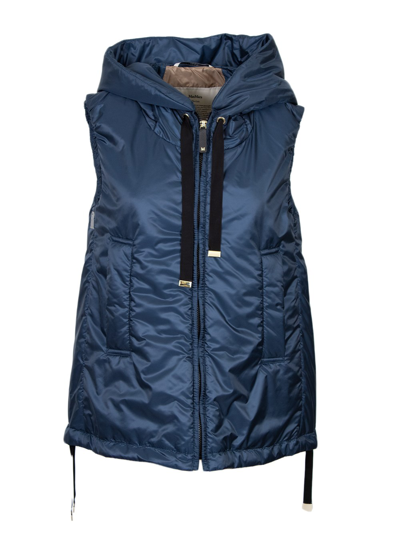 Max Mara The Cube Greengo Padded Vest In Blue