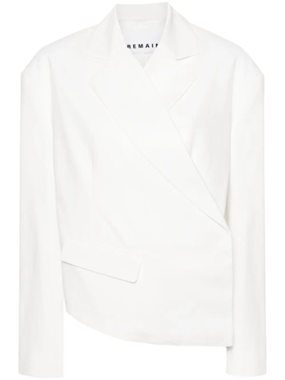 Remain Asymmetrical Jacket In White
