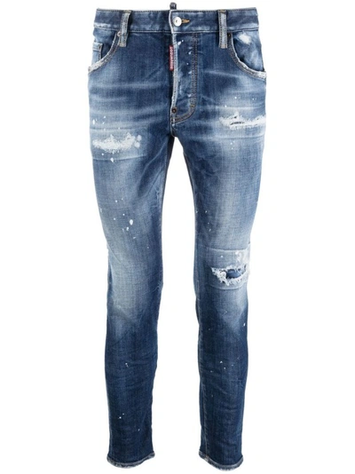 Dsquared2 1964 Ripped Skinny Jeans In Blue