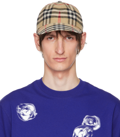 BURBERRY BEIGE CHECK CAP