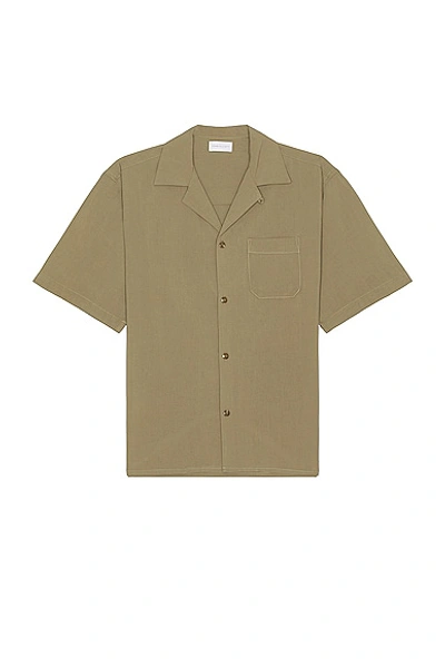 John Elliott Camp Shirt Solid In Bark