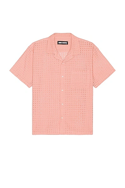 Double Rainbouu Short Sleeve Hawaiian Shirt In Peachy Anglais