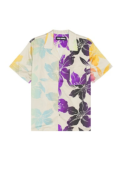 Double Rainbouu Short Sleeve Hawaiian Shirt In Futuro Beach