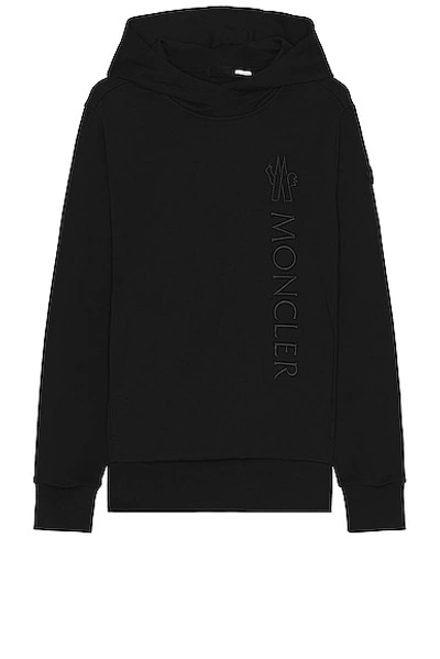 Moncler Logo Hoodie In Black