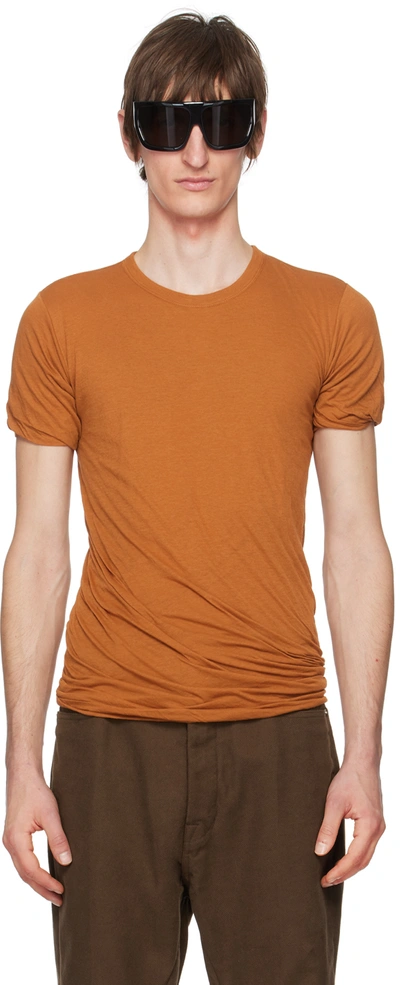 Rick Owens Orange Double T-shirt In 53 Clay