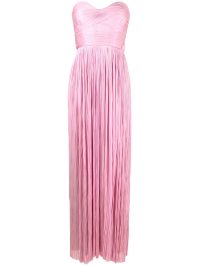 Maria Lucia Hohan Pink Karlie Pleated Maxi Dress