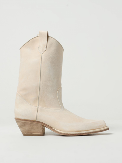 Vic Matie Vic Matiē Woman Ankle Boots Cream Size 8 Leather In Natural