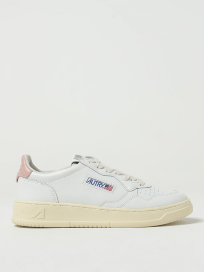 Autry Medalist Low-top Bicolor Leather Sneakers In White