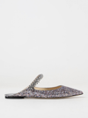 Jimmy Choo Silver Crystal Strap Glitter Sandals In Pink