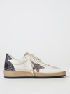 Golden Goose Leather Upper Suede Tongue Glitter Star Spur In White
