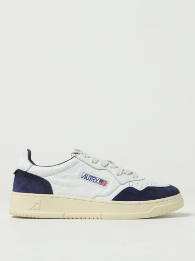 Autry Medalist Lace-up Leather Sneakers In White