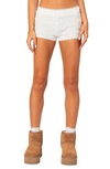 Edikted Women's Lucy Ruffled Lace Shorts In White