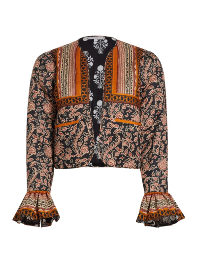 Love The Label Women's Jaelyn Floral Cotton Jacket In Riana Print