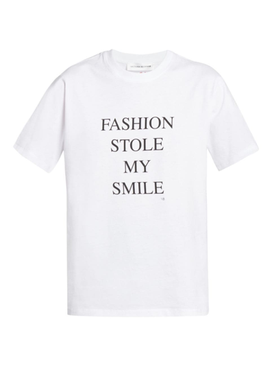 VICTORIA BECKHAM WOMEN'S FASHION STOLE MY SMILE COTTON T-SHIRT