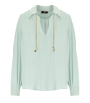 Elisabetta Franchi Acqua Blouse In Green