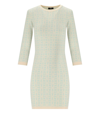 ELISABETTA FRANCHI ELISABETTA FRANCHI  BUTTER ACQUA MONOGRAM KNITTED DRESS