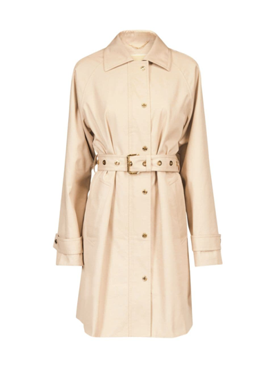 Michael Michael Kors Women's Grommet Belted Trench Coat In Buff