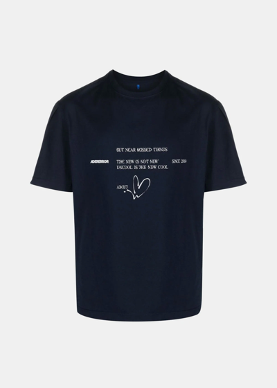 Ader Error Twinkle Logo-print T-shirt In Navy