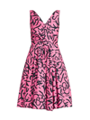 MOSCHINO WOMEN'S SCRIBBLE FIT & FLARE MINIDRESS