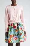 Carolina Herrera Knit Button-front Cardigan In Blush
