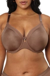 Curvy Couture Micro Unlined Bra In Sweet Tea