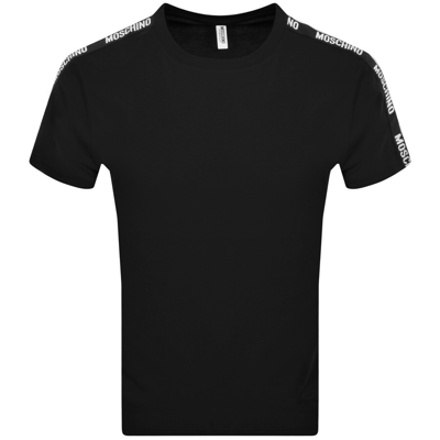 Moschino Underwear Taped Logo T Shirt Black