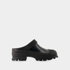 Camper Traktori Slides -  - Leather - Black In Black