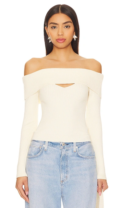 Astr Ainsley Sweater In White