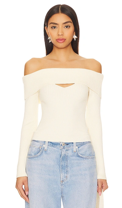 Astr Ainsley Jumper In White