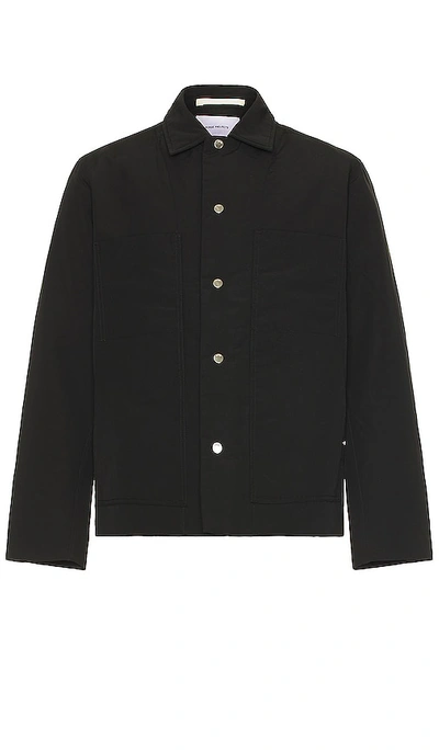Norse Projects Pelle Waxed Nylon Insulated Jacket In Black
