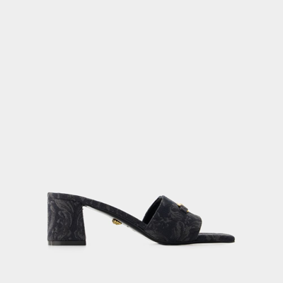 VERSACE MULES MEDUSA 95-DAY - VERSACE - TOILE - NOIR