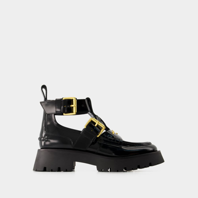 ALEXANDER WANG CARTER LUG ANKLE BOOTS - ALEXANDER WANG - LEATHER - BLACK