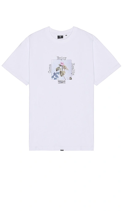 Thrills Come Enjoy Reality Merch Fit Tee In Lucent White