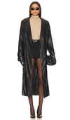 Sndys Tyra Faux Leather Trench In Black