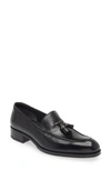 Tom Ford Burnished Leather Edgar Tassel Loafers In Black