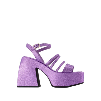 Nodaleto Bulla Chibi Glitter Platform Sandals In Purple
