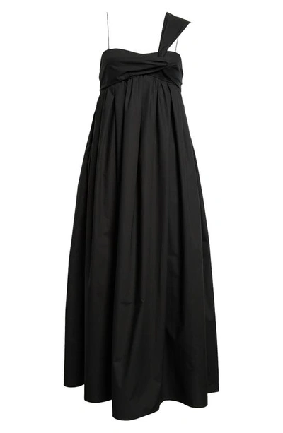 Cecilie Bahnsen Vera Bow Maxi Dress In Black