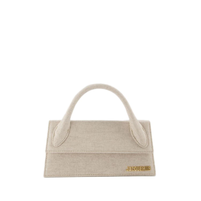 Jacquemus Le Chiquito Long Bag -  -  Greige Clair - Cotton In Beige