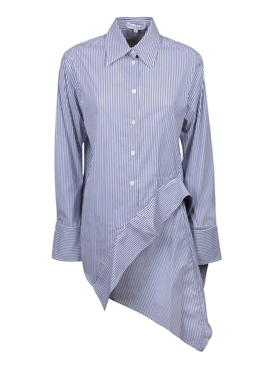 Jw Anderson Striped Shirt In Blue