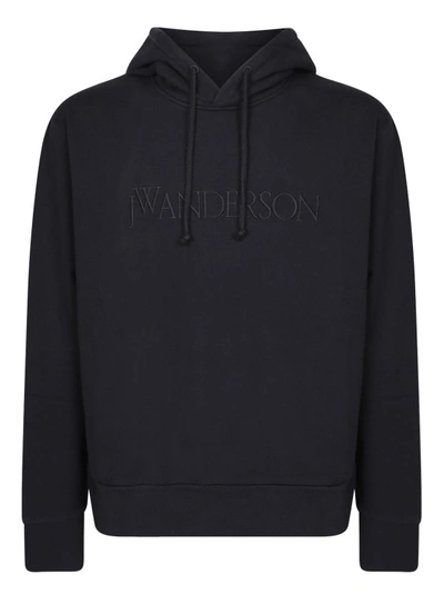 Jw Anderson Cotton Hoodie In Black