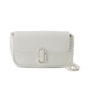 MARC JACOBS THE MINI HOBO BAG - LEATHER - SILVER