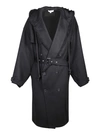 JW ANDERSON HOODED BLACK TRENCH COAT