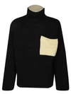 Jw Anderson Logo-embroidered High-neck Jumper In Black