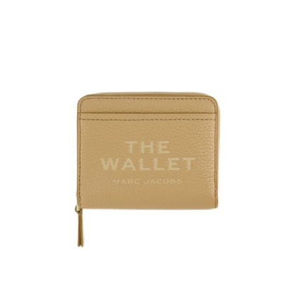 Marc Jacobs The Mini Compact Wallet - Leather - Brown In Beige